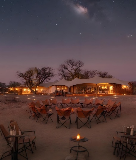 Glamping restaurant and spa